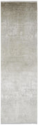 3' X 10' Tan Ivory And Gray Abstract Power Loom Distressed Runner Rug With Fringe