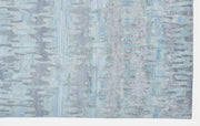 2' X 3' Blue Green And Gray Abstract Tufted Handmade Area Rug