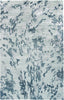 5' X 8' Blue Green And Silver Abstract Tufted Handmade Area Rug