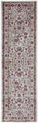 8' Ivory Pink And Gray Floral Stain Resistant Runner Rug