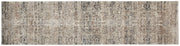 10' Taupe Ivory And Gray Abstract Distressed Runner Rug With Fringe