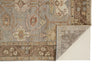 2' X 3' Gray Brown And Gold Wool Floral Hand Knotted Stain Resistant Area Rug With Fringe