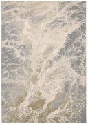 Ivory Silver And Gold Abstract Area Rug