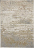 Ivory Gold And Gray Abstract Area Rug