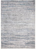 10' X 13' Blue Gray And Ivory Abstract Stain Resistant Area Rug