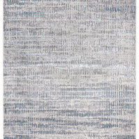 10' X 13' Blue Gray And Ivory Abstract Stain Resistant Area Rug