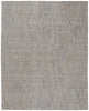 5' X 8' Gray And Blue Abstract Hand Woven Area Rug