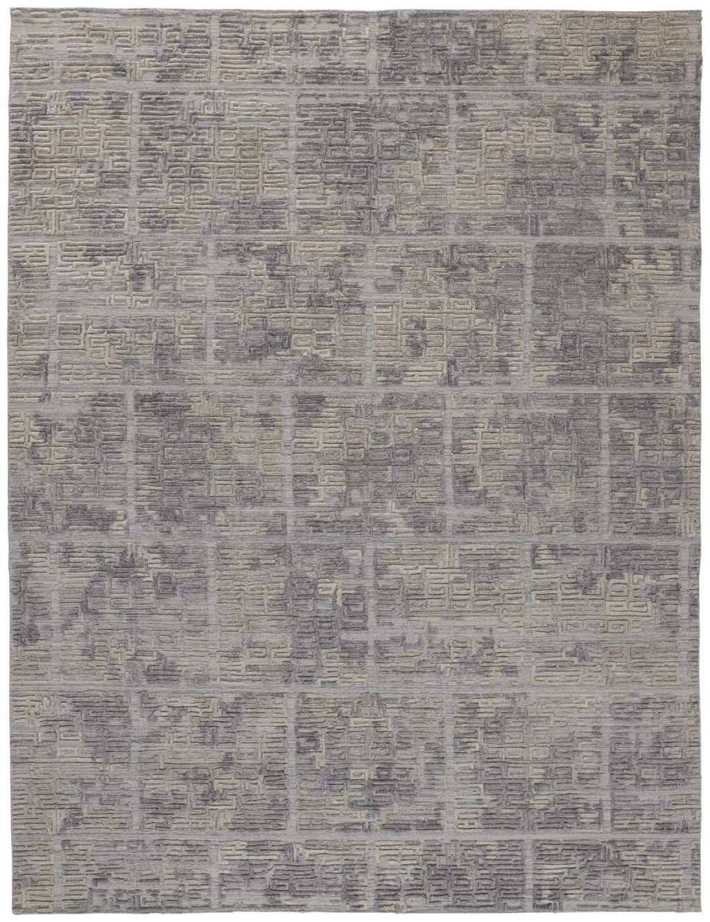 5' X 8' Gray And Ivory Abstract Hand Woven Area Rug