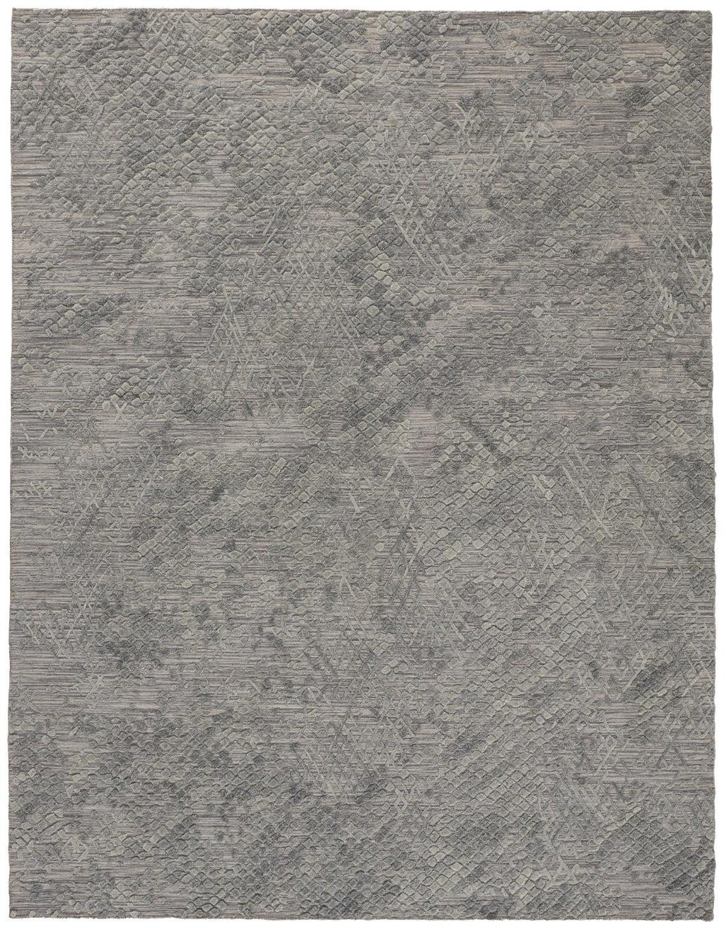 2' X 3' Gray Abstract Hand Woven Area Rug