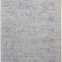 2' X 3' Gray And Blue Abstract Hand Woven Area Rug