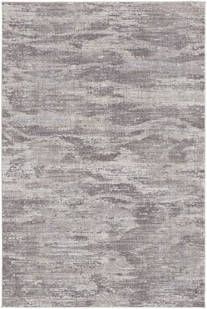 4' X 6' Tan Taupe And Gray Abstract Power Loom Distressed Stain Resistant Area Rug