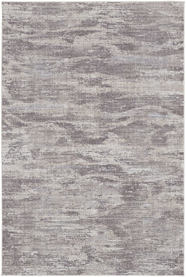 9' X 12' Tan Taupe And Gray Abstract Power Loom Distressed Stain Resistant Area Rug