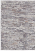 4' X 6' Taupe Tan And Orange Abstract Power Loom Distressed Stain Resistant Area Rug