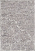 4' X 6' Taupe And Gray Abstract Power Loom Distressed Stain Resistant Area Rug