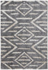 8' X 10' Gray And Ivory Geometric Power Loom Stain Resistant Area Rug