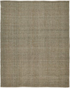 5' X 8' Green And Tan Hand Woven Area Rug