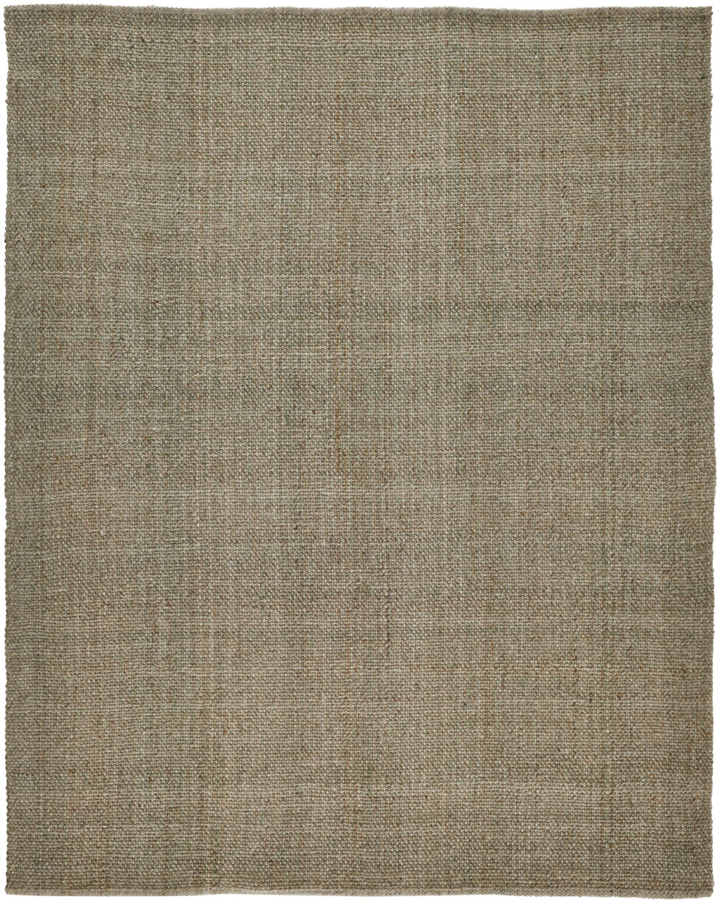 8' X 10' Green And Tan Hand Woven Area Rug