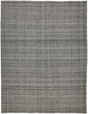 8' X 10' Gray And Ivory Hand Woven Area Rug