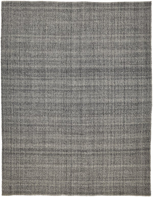 8' X 10' Gray And Ivory Hand Woven Area Rug