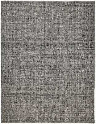 9' X 12' Gray And Ivory Hand Woven Area Rug