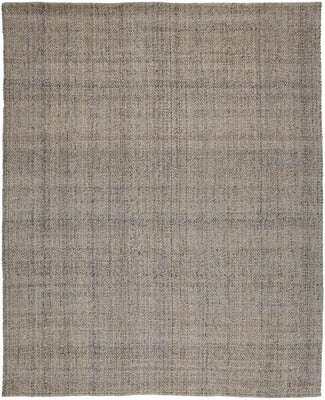 5' X 8' Ivory Tan And Gray Hand Woven Area Rug