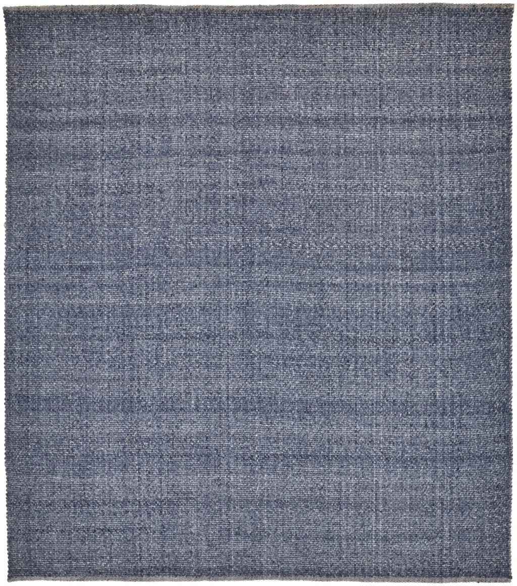 9' X 12' Blue Hand Woven Area Rug