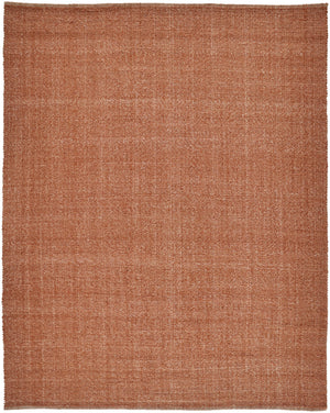 5' X 8' Orange Hand Woven Area Rug