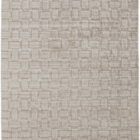 10' X 14' Ivory Striped Hand Woven Area Rug