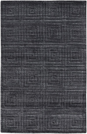 2' X 3' Gray And Black Striped Hand Woven Area Rug