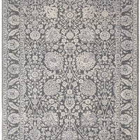 9' X 13' Taupe And Ivory Floral Power Loom Area Rug