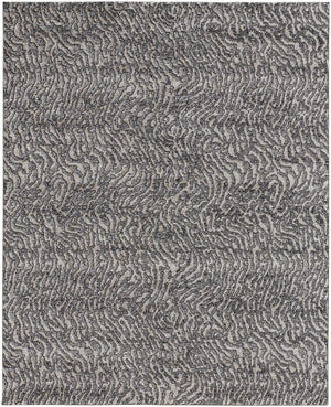 10' X 14' Gray Taupe And Ivory Abstract Power Loom Stain Resistant Area Rug