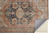 9' X 12' Orange Brown And Taupe Abstract Area Rug