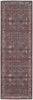 8' Brown Red And Ivory Floral Power Loom Runner Rug