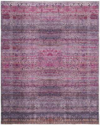 4' X 6' Pink And Purple Floral Power Loom Area Rug