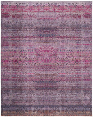 4' X 6' Pink And Purple Floral Power Loom Area Rug