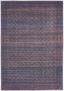 8' X 10' Blue Pink And Purple Floral Power Loom Area Rug