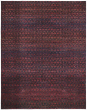 2' X 3' Red And Gray Striped Power Loom Area Rug