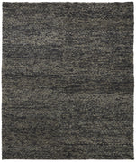 5' X 8' Gray Taupe And Black Wool Hand Woven Stain Resistant Area Rug