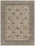 2' X 3' Tan Ivory And Gray Power Loom Area Rug