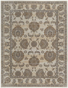 8' X 10' Tan Ivory And Brown Power Loom Area Rug