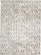 2' X 3' Ivory Gray And Taupe Abstract Stain Resistant Area Rug