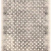 2' X 3' Ivory Black And Taupe Abstract Stain Resistant Area Rug