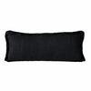 14" X 36" Jet Black 100% Cotton Zippered Pillow