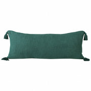 14" X 36" Emerald Green 100% Cotton Zippered Pillow