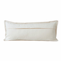 14" X 36" Beige 100% Cotton Zippered Pillow