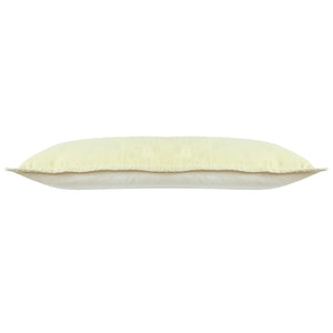 14" X 36" Light Yellow 100% Cotton Zippered Pillow