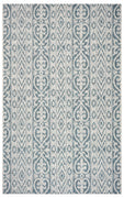 2' X 3' Blue Damask Indoor Outdoor Area Rug