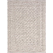 8' X 9' Ivory Geometric Indoor Outdoor Area Rug