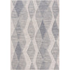 8' X 11' Blue And Gray Geometric Indoor Outdoor Area Rug