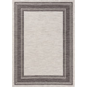 8' X 9' Gray And Ivory Indoor Outdoor Area Rug